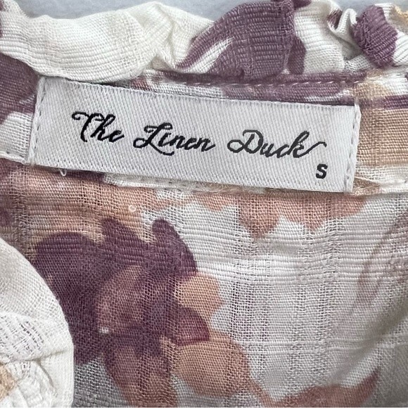 The Linen Duck earthy floral top size small - Picture 6 of 7